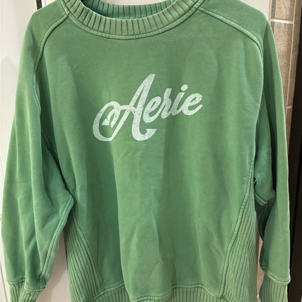 Aerie Mint Green Crew Neck Sweater
